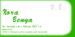 nora benya business card